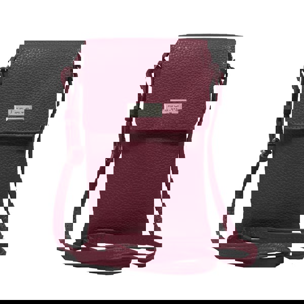 Assots London 'MARIA' Pink Pebble Grain Real Leather Crossbody Phone Bag