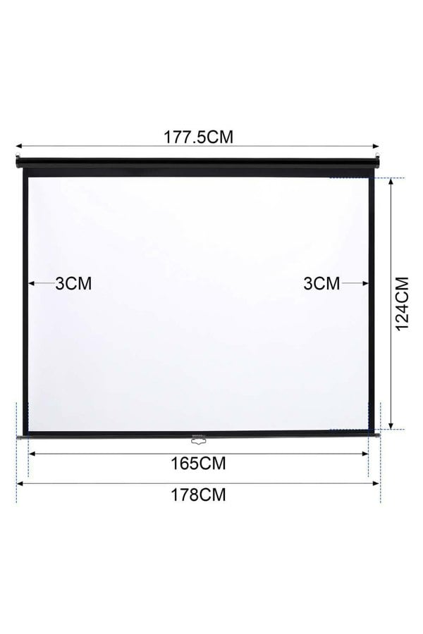 Living and Home 84" Manual Wall Mounted Projection Screen