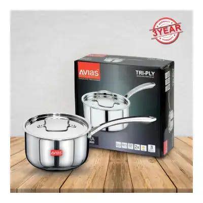 AVIAS TRIPLY SAUCEPAN WITH SS LID 16CM (1.5L)