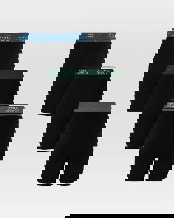 Larsson & Co 3 Pack Boxers In Black