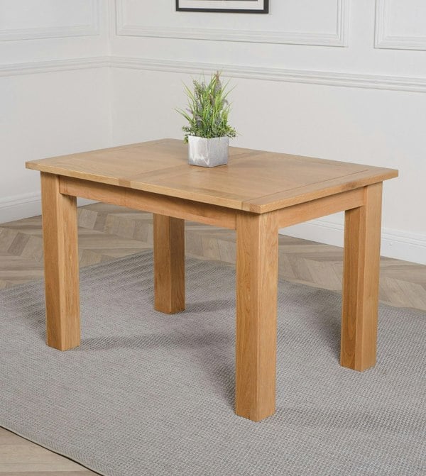 That's Furniture Hampton 120 - 160cm Solid Oak Extending Dining Table