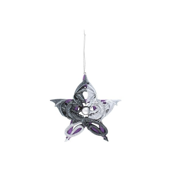 Serano Pentagram Dragon Hanging Ornament by Anne Stokes