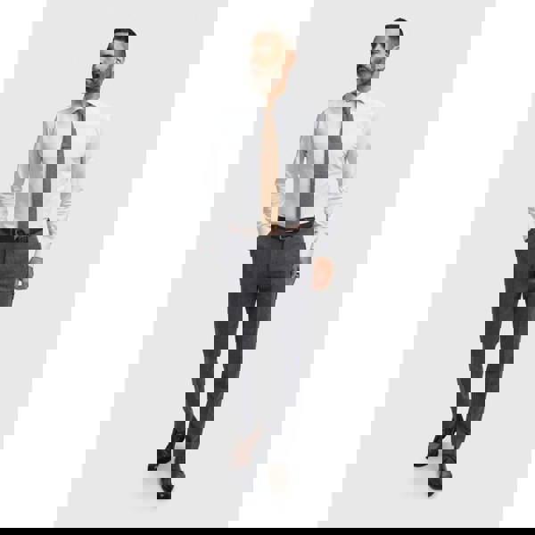 House Of Cavani Thomas - Men’s Navy 3 Piece Wool Blend Tweed Suit