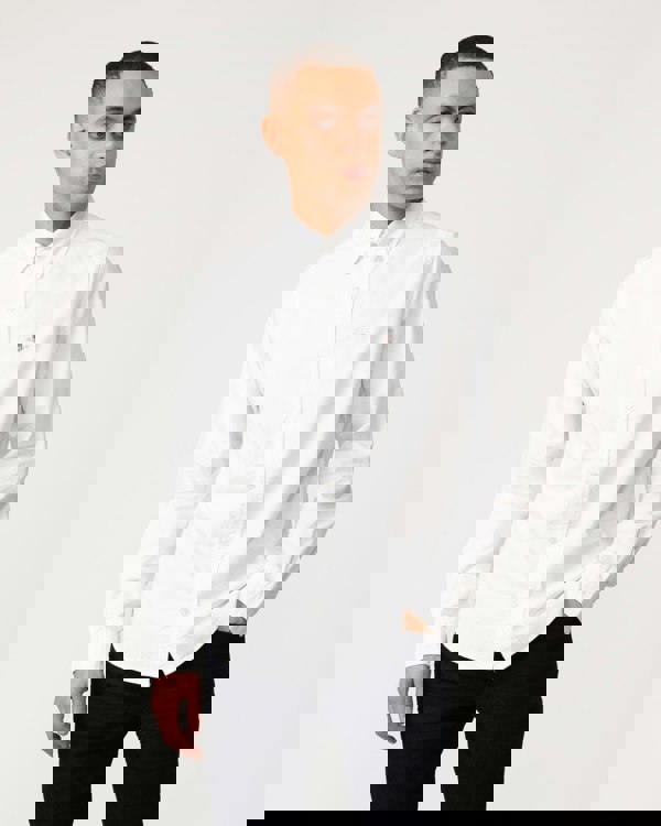 GANT Mens Slim Fit Long Sleeve Oxford Shirt - 110 White