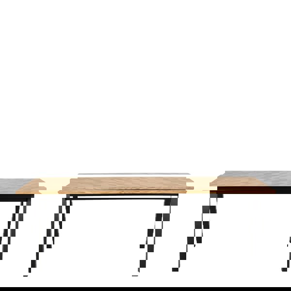 Furniture To Go Brighton Dining Table in Oak with Herringbone Effect 220x95cm