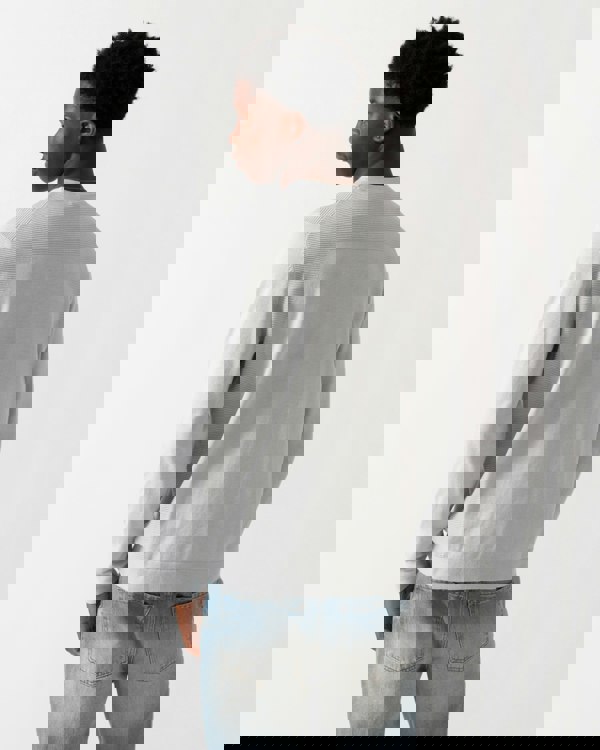 BOSS Green Momentum-Lite Mens Crew Neck Jumper - Light/Pastel Grey 054