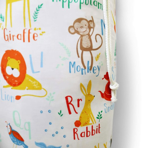 Animal Alphabet Toy Storage Bag - Happy Linen Company