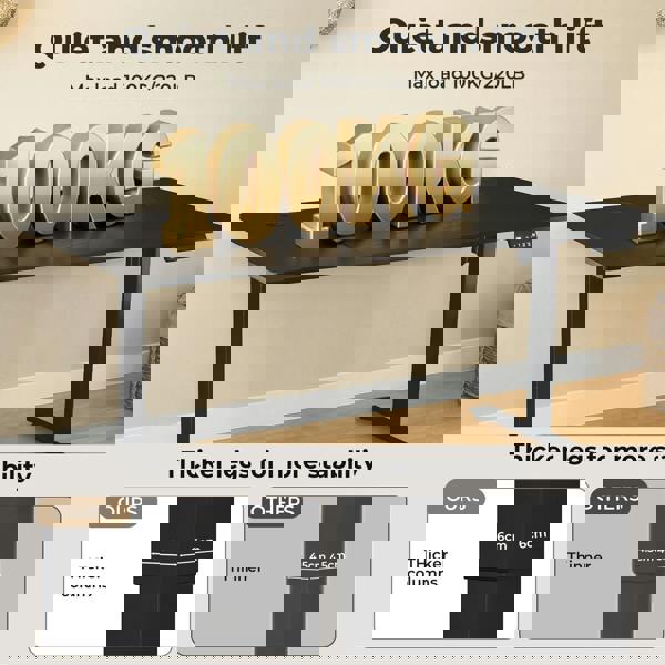 Levede Electric Standing Desk  Adjustable Height Workstation 160cm Metal Frame