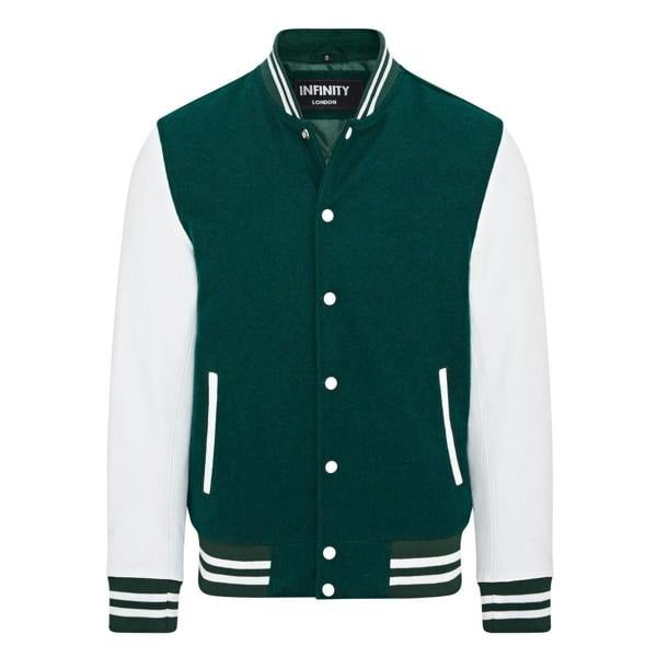 Infinity Leather Letterman Baseball Wool Leather Varsity Bomber Jacket - Genoa