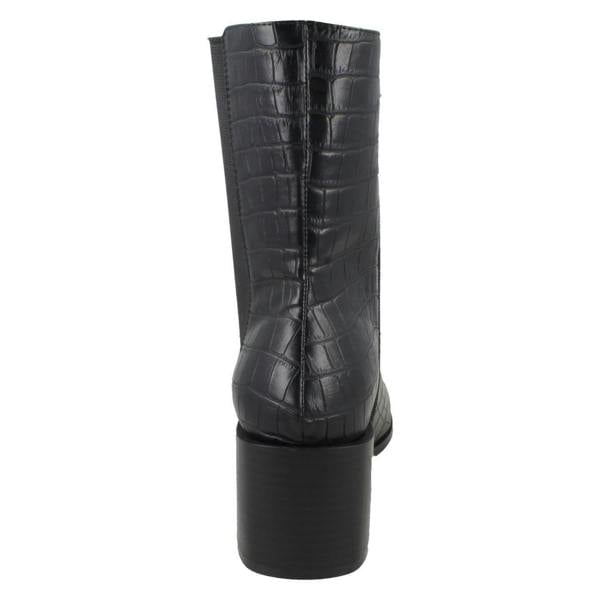 Spot On Ladies Spot On Chunky Blocked Heel Ankle Boots F51128