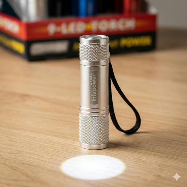 Dragodirect 9 LED Aluminium Torch Ultra Bright & Shockproof