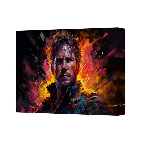 Benjamin Tate Design Fiery Abstract Portrait Canvas Art Wall Decor 5004
