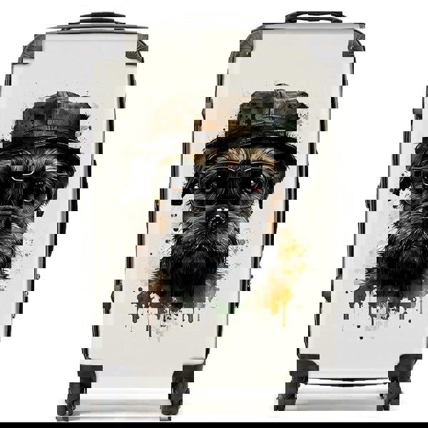 Warren Reed Border Terrier Dog Splashart Suitcase