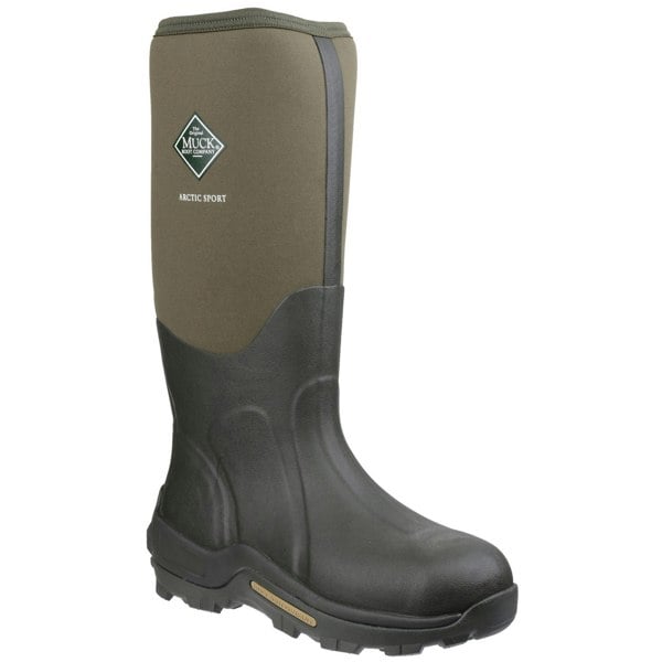 Muck Boots Unisex Arctic Sport Pull On Wellington Boots - Moss/Moss