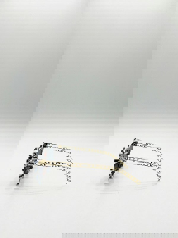 SVNX Cat-Eye Sunglasses in Black White Stripe