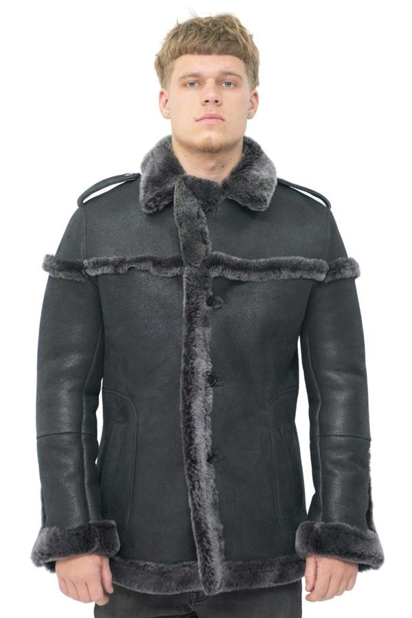 Infinity Leather Mens Merino Sheepskin Suede Jacket with Tie Belt-Kingsbridge