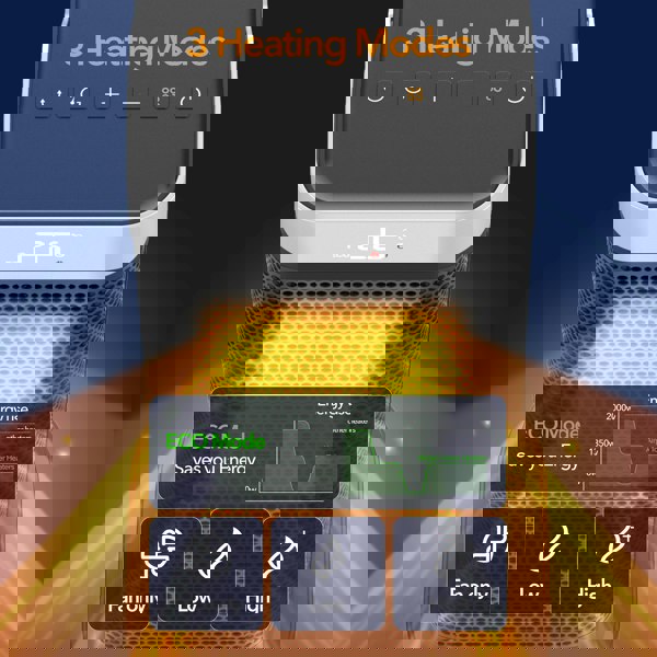 Air Pro Portable Electric Space Heater 17" - Remote Control - LED Display 1-12HR Timer