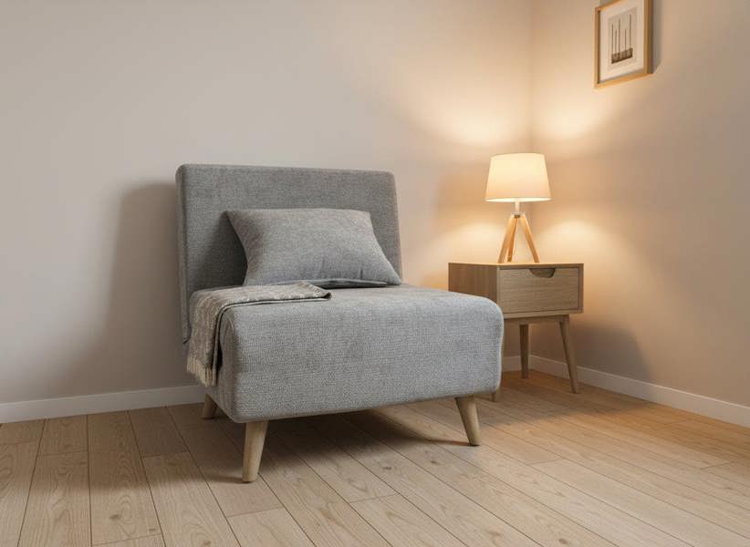 Joel Uno Single Chair Sofa Bed - Grey - Madefor.Living