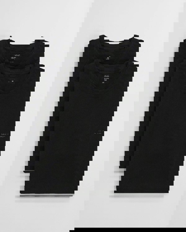 GANT 2-Pack Mens Crew Neck T-Shirts - 5 Black