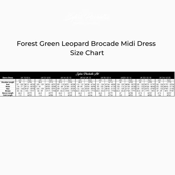 Sylvia Piechulla Sierra Forest Night Leopard Brocade Jacquard Dress