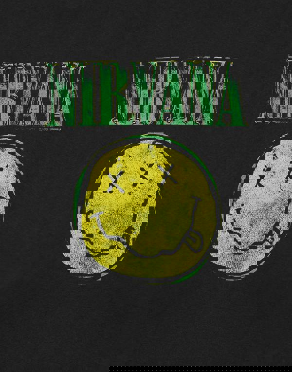 Nirvana Unisex Kids Black Yellow Logo Short Sleeved T-Shirt