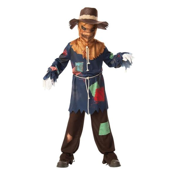 Bristol Novelty Childrens/Kids Sinister Scarecrow Costume - Blue/Brown/Green - 