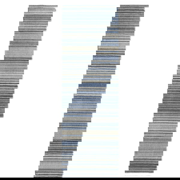 Fine Stripes Blue Wool Rug |Sustainable Home Decor |The Rugs