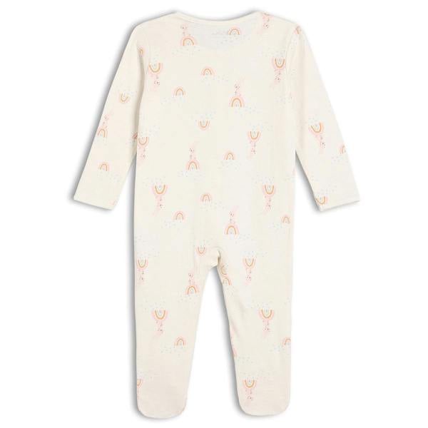 Mini Cuddles Baby Girls 2pk Rainbow Printed Sleepsuits, Multicolour