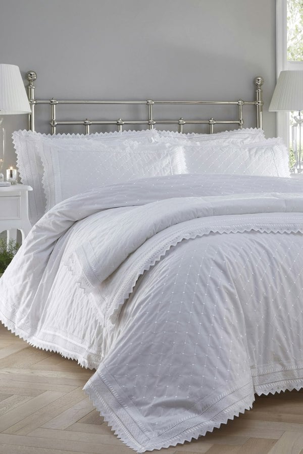 Portfolio Home Broderie Anglaise Duvet Cover Set