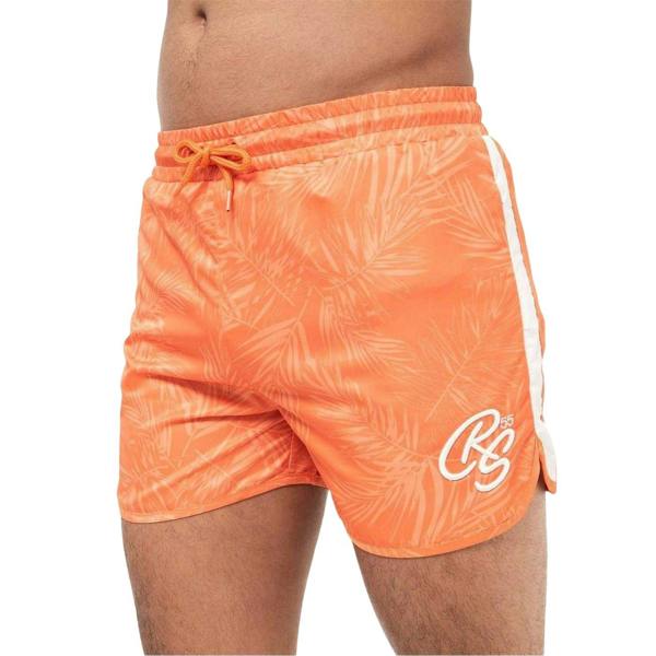 Crosshatch Mens Salsola Swim Shorts - Orange - 