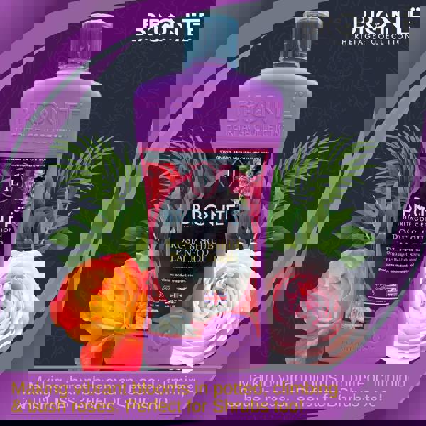 Bronte Heritage Organic Rose & Shrub Food 1L – Seaweed-enriched, pet-friendly fertiliser. Strengthens blooms & plant health. Makes 300L