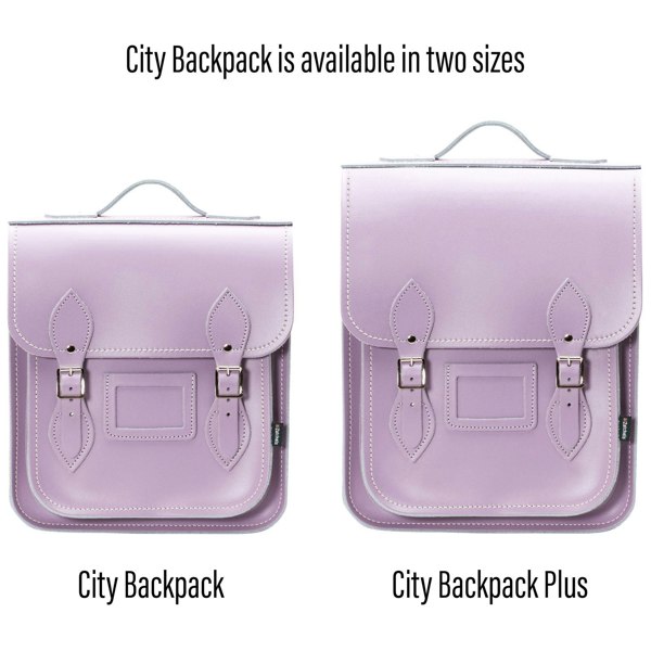 Zatchels Handmade Leather City Backpack - Pastel Violet