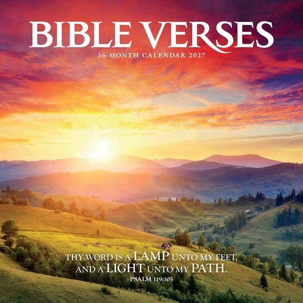 Religion Bible Verses Calendar 2027, Wall Calendars, Month To View, Lifestyle, Gift