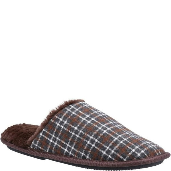 Fleet & Foster Mens Rhys Slippers - Brown