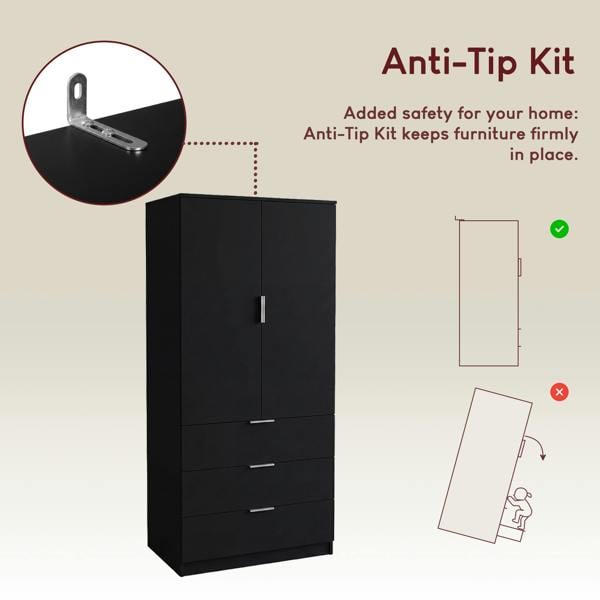 Vida Designs Trega 2 Door 3 Drawer Wardrobe