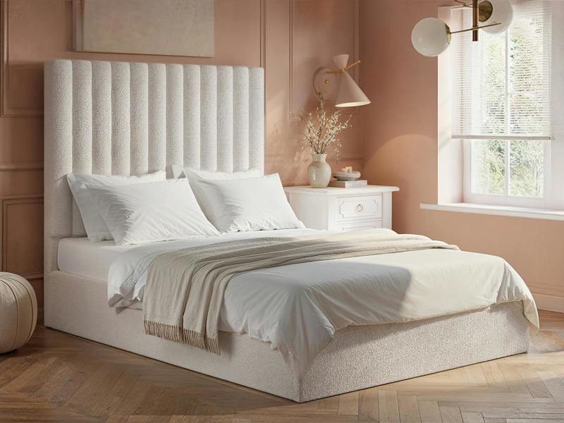 Everley Boucle Ottoman Bed Cream