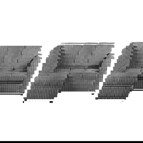 Furnishings For Less Luxor Cord Fabric 4 Seater Corner Sofa Full Back