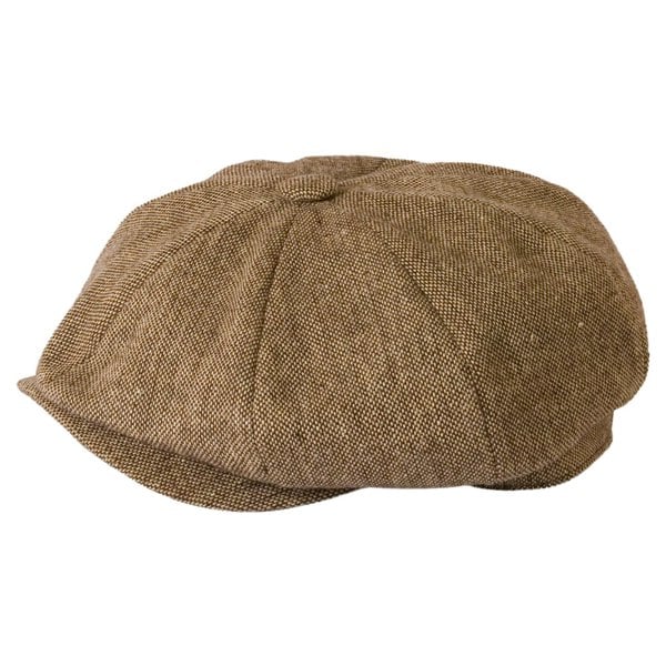 Gamble & Gunn Oatmeal Brown Tweed Newsboy Cap