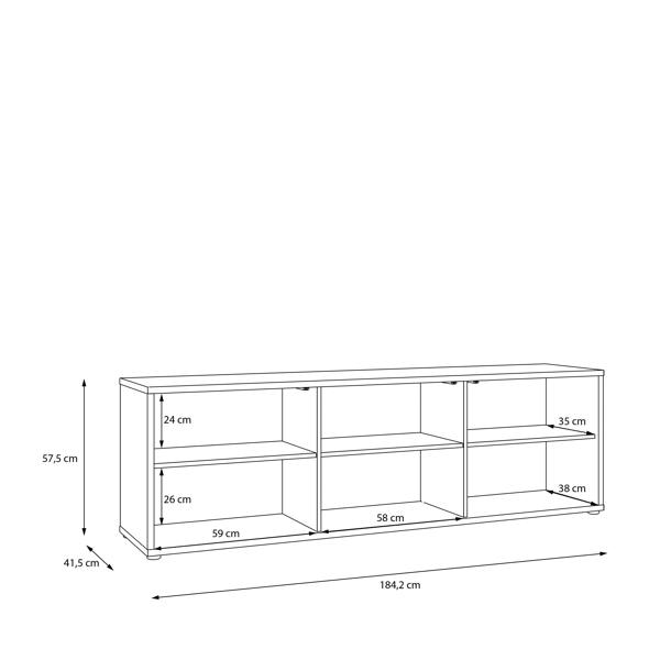 Furniture To Go Alice Springs Large TV Cabinet with 3 Doors Push-to-Open in Sand
