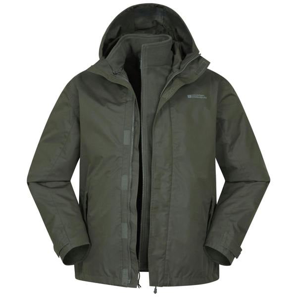 Mountain Warehouse Mens Fell II 3 in 1 Jacket - Dark Khaki - 
