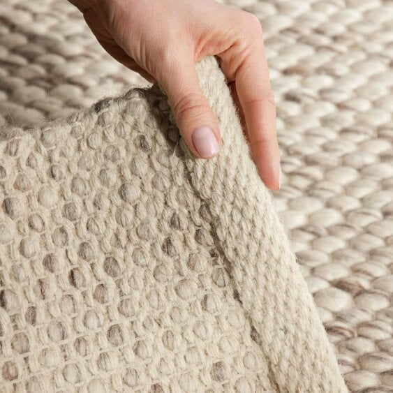 Hanse Home Lyon Wool Beans Rug Natural Cream Brown