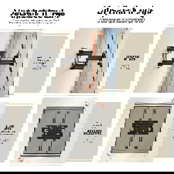 Levede TV Wall Bracket Full Motion Swivel Tilt for 26 32 40 42 46 50 55 65" TV