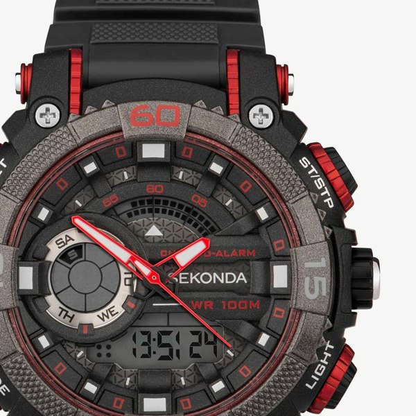 Sekonda Malvern Dual Display Black Watch 30166