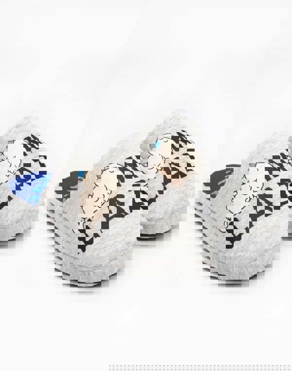 Mr. Men Mens Grey Mr Lazy Mule Slippers