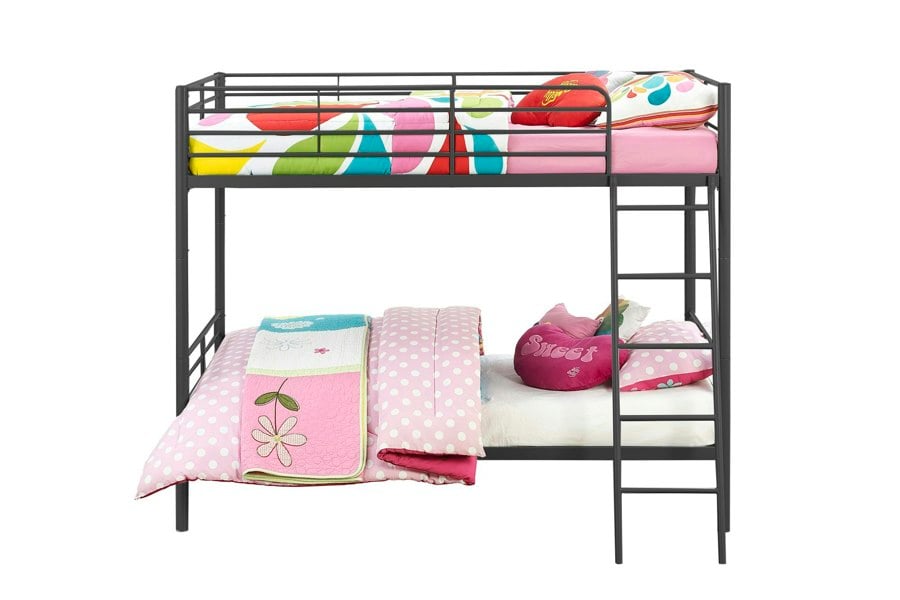 Dorel Home Bunk Bed Convertible Metal Black - Single