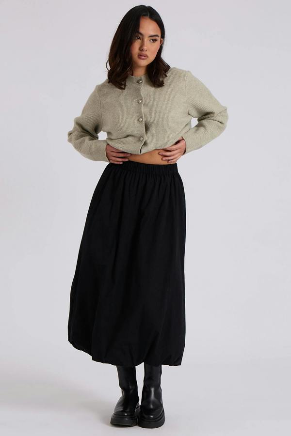 Urban Bliss Bubble Hem Midi Skirt