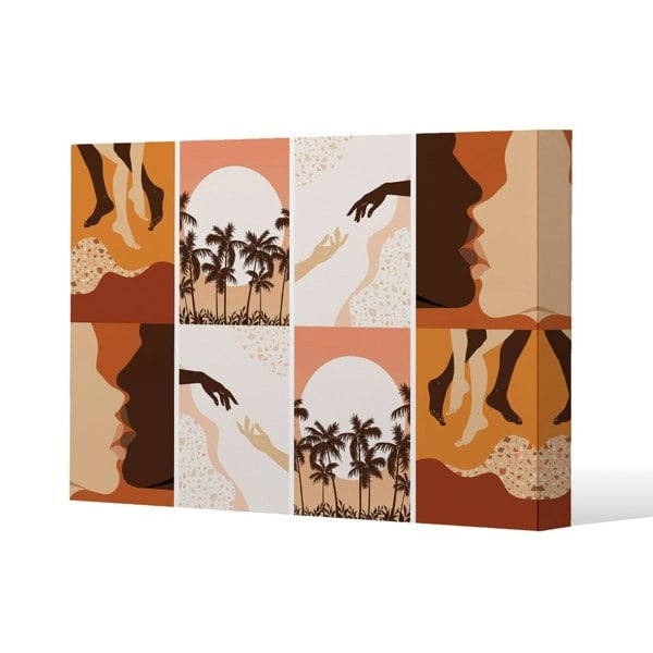 Benjamin Tate Design abstract & floral collages, landscape scenes Slim Style Canvas Print  60x80cm , 15mm Slim Real wood.