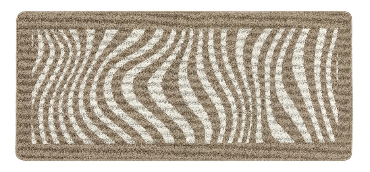 My Mat Sculptured Washable Patterened Waves Mink