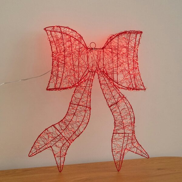 Samuel Alexander 58cm Light up Red Galaxy Christmas Bow with 960 Red LEDs