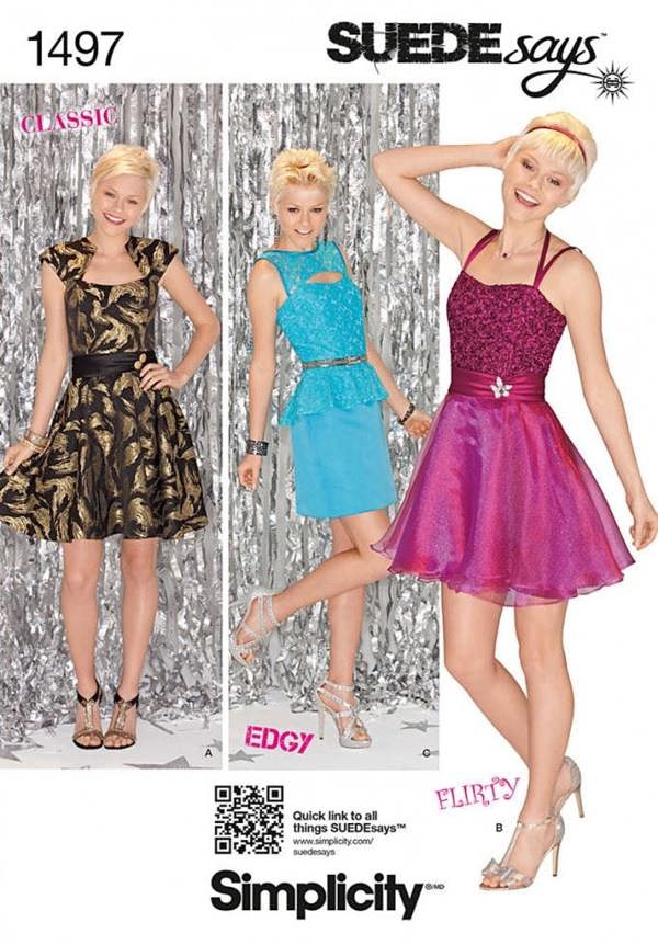 Simplicity Sewing Pattern 1497, Dresses for Women, 4-6-8-10-12 - Intermediate